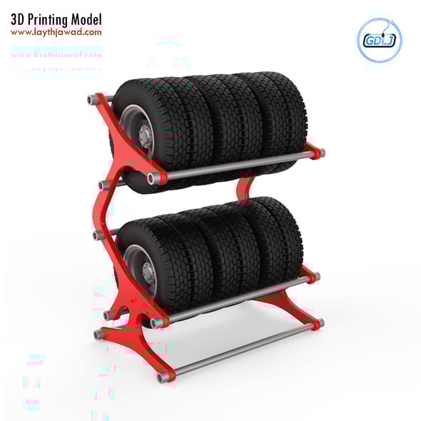 Tyre Rack 3D Printing Model - 3DOcean Item for Sale