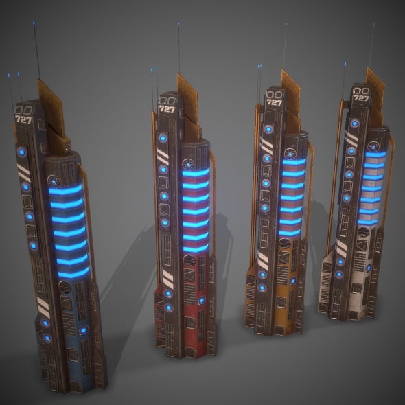 Sci-Fi Building 07 - 3DOcean Item for Sale