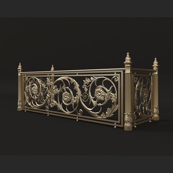 Classic Style Balcony Railing - 3DOcean Item for Sale