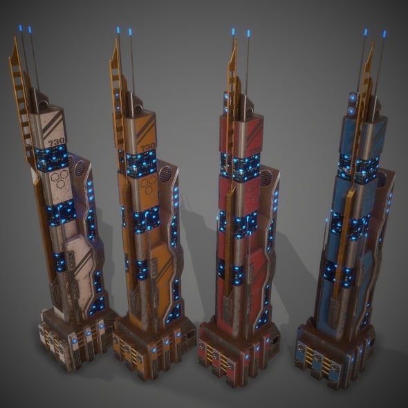 Sci-Fi Building 10 - 3DOcean Item for Sale