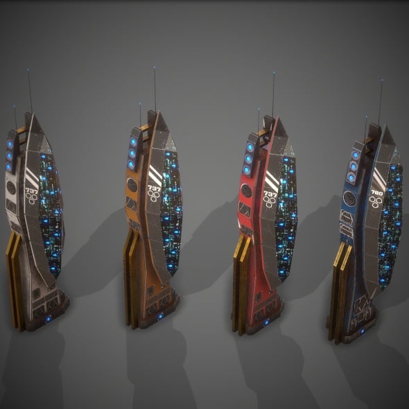Sci-Fi Building 17 - 3DOcean Item for Sale