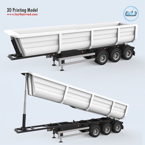 Dumper Trailer 3D Printing Model - 3DOcean Item for Sale