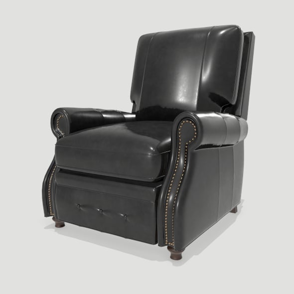 Black Leather Recliner Chair - 3DOcean Item for Sale