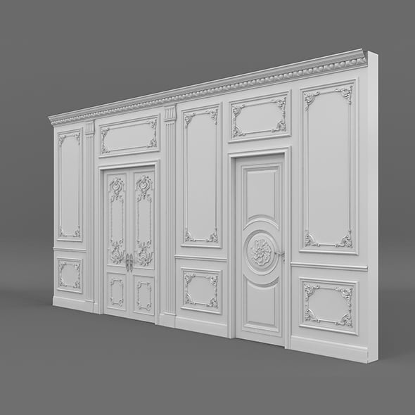 Classic Interior Wall Decoration - 3DOcean Item for Sale