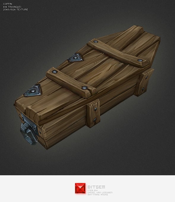 Low Poly Coffin - 3DOcean Item for Sale