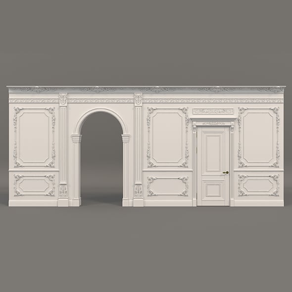 Classic Interior Wall Decoration 2 - 3DOcean Item for Sale