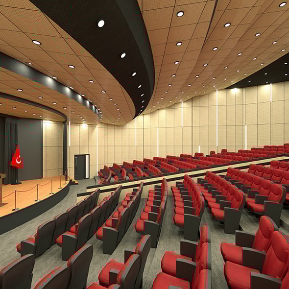 Conference Hall, Auditorium Design - 3DOcean Item for Sale