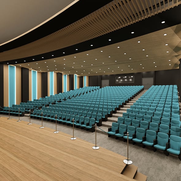 Auditorium Hall Interior Design - 3DOcean Item for Sale