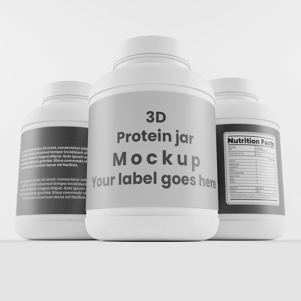 Supplement / Protein / Plastic Jar_7 - 3DOcean Item for Sale