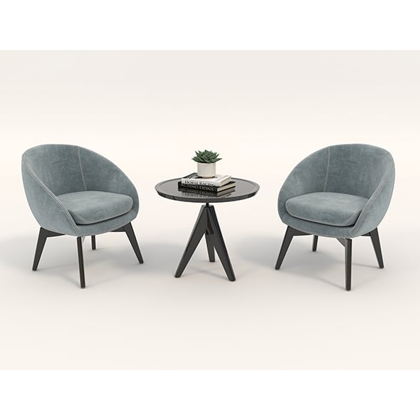 Coffee Table and Chairs - 3DOcean Item for Sale