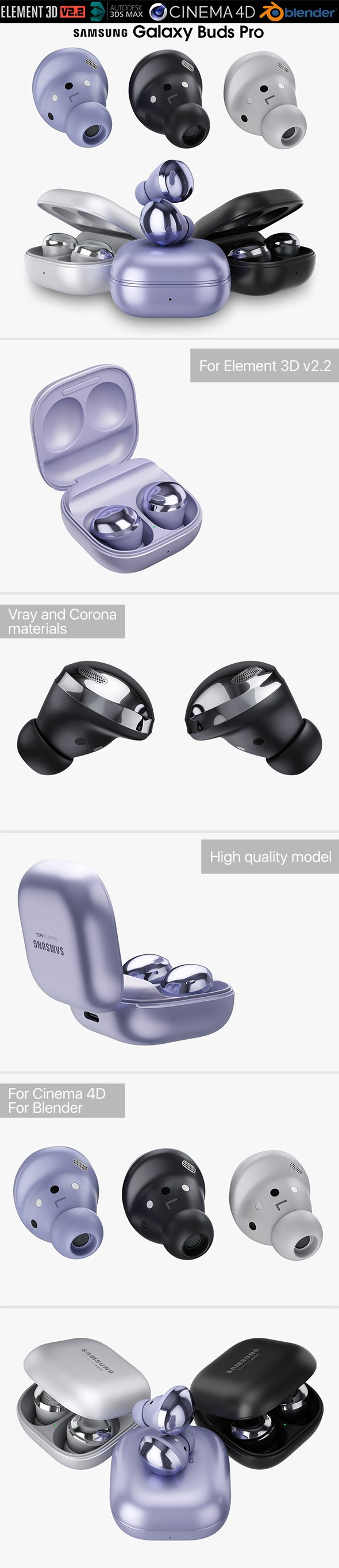 Samsung Galaxy Buds Pro - 3DOcean Item for Sale