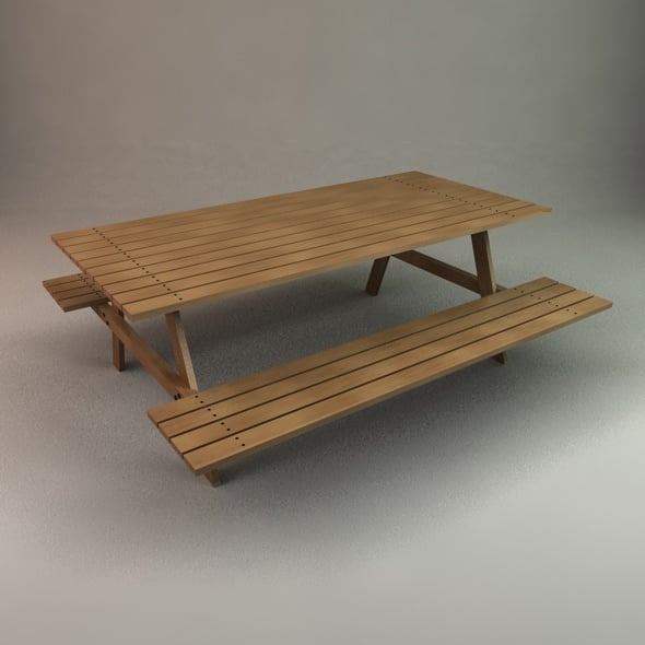 Picnic Table - 3DOcean Item for Sale