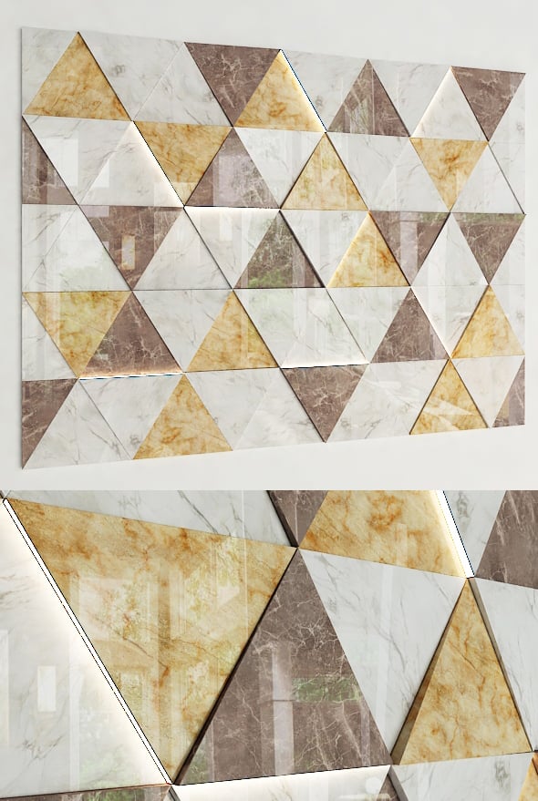 Wall Decorative Marble Panel with Light - 3DOcean Item for Sale