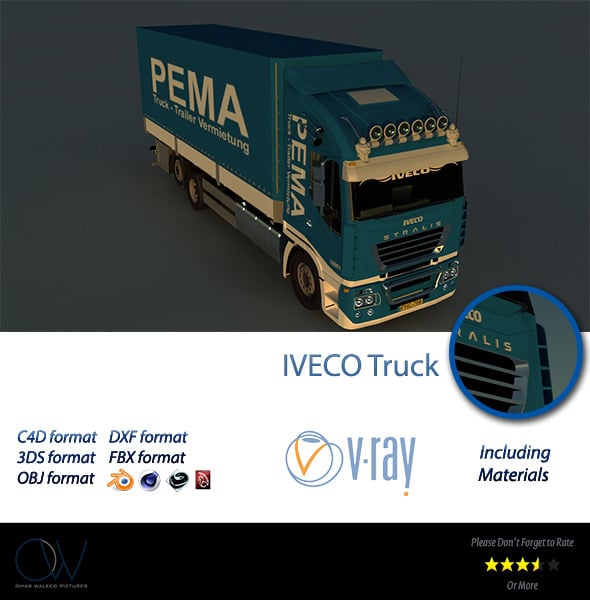 Iveco Truck 3D Model - 3DOcean Item for Sale