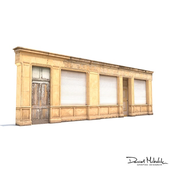 Store Facade Low Poly - 3DOcean Item for Sale