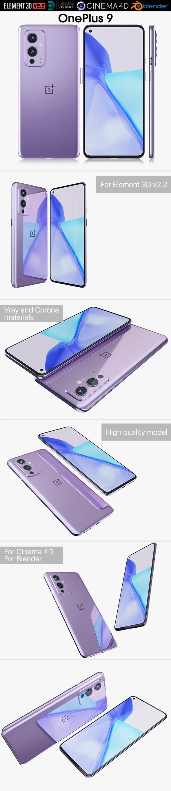 OnePlus 9 - 3DOcean Item for Sale