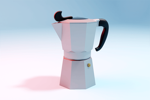 Moka Coffee Pot - 3DOcean Item for Sale