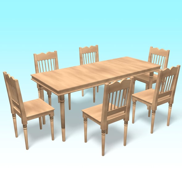 Dinner Table 3 - 3DOcean Item for Sale