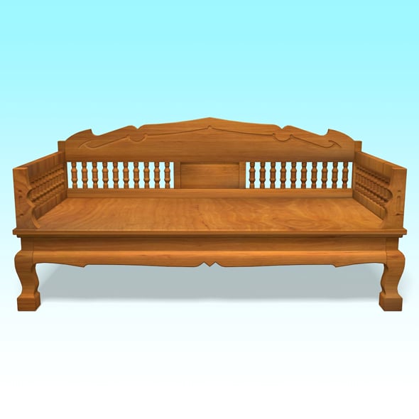 Wood Chair 3 - 3DOcean Item for Sale