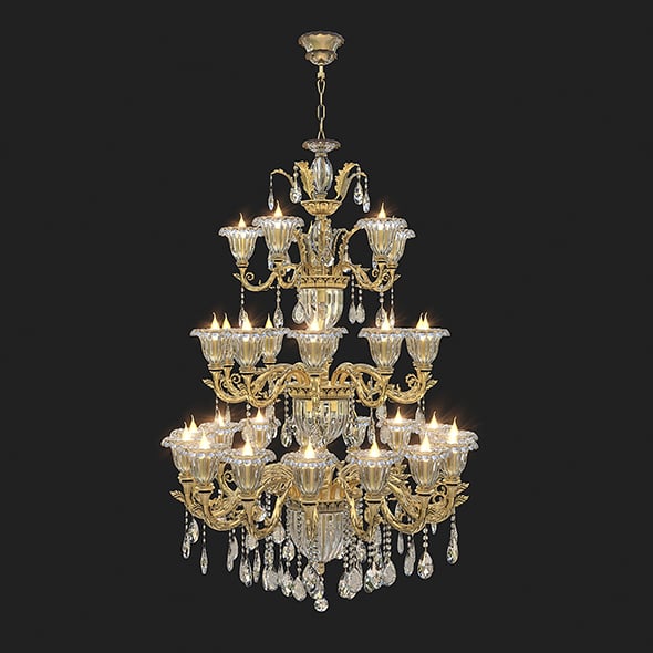 Classic Chandelier 2 - 3DOcean Item for Sale