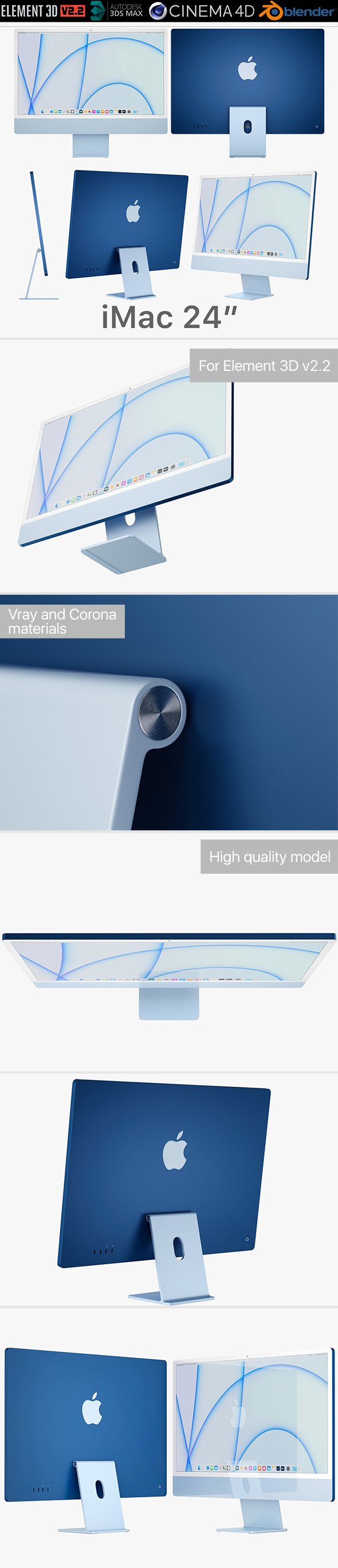 iMac 24-inch 2021 - 3DOcean Item for Sale