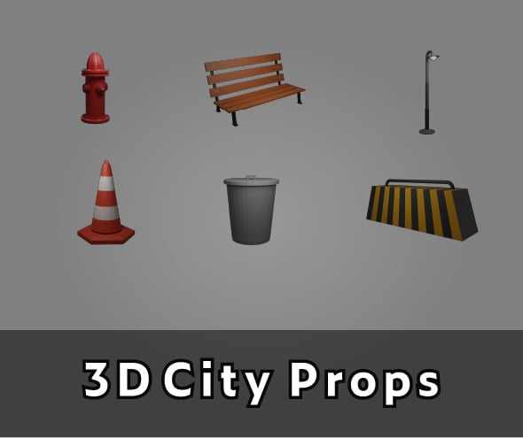 3D City Props - 3DOcean Item for Sale