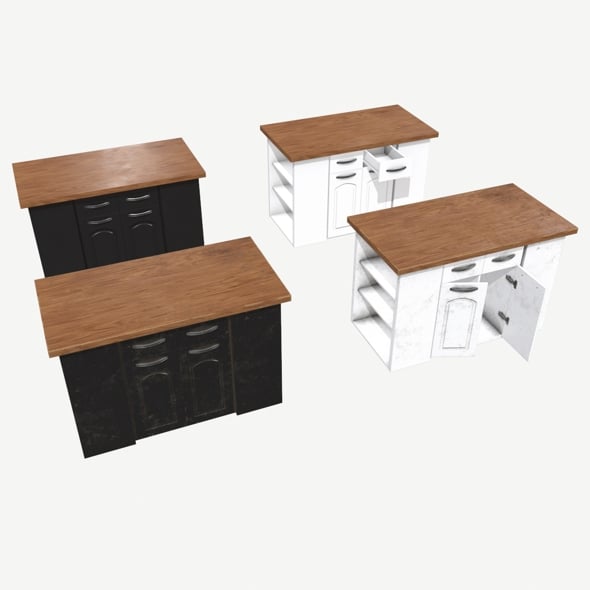 Kitchen Island - 3DOcean Item for Sale