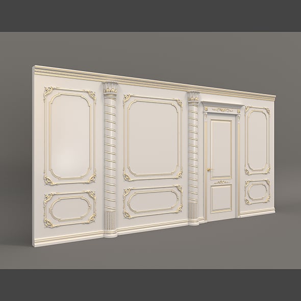 Classic Interior Wall Decoration 9 - 3DOcean Item for Sale