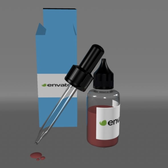 Dropper Bottle & Box - 3DOcean Item for Sale