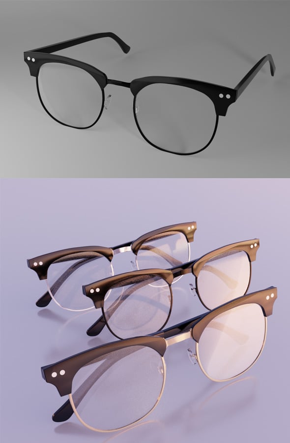 Glasses Collection - 3DOcean Item for Sale