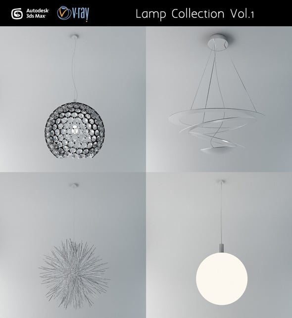 Ceiling lamp Collection Vol.1 - 3DOcean Item for Sale