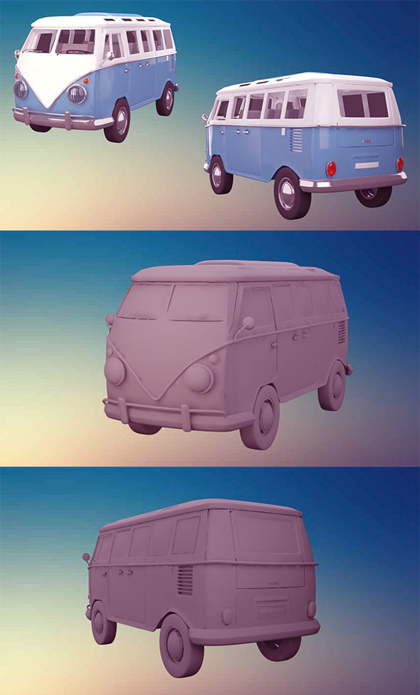 car van 3d - 3DOcean Item for Sale