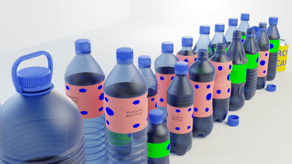 Plastic Bottle Coleection - 3DOcean Item for Sale