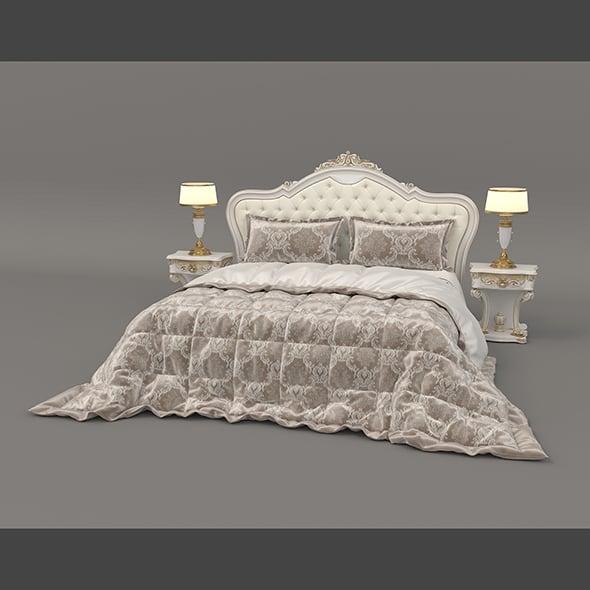 European Style Bed 17 - 3DOcean Item for Sale