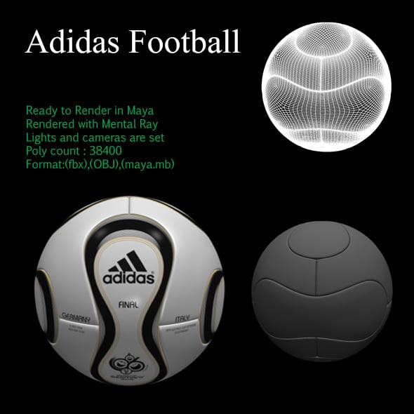 Adidas football - 3DOcean Item for Sale