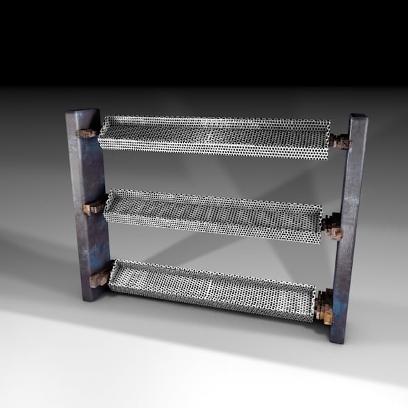 Realistic Backless Textured Rack - 3DOcean Item for Sale