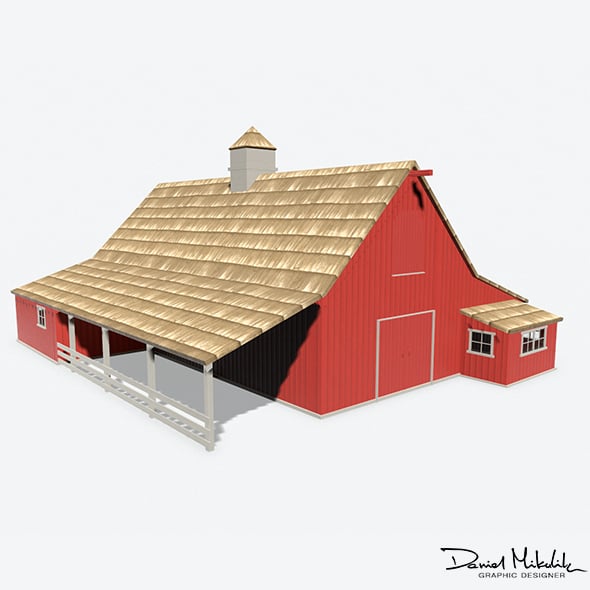 Red Barn PBR - 3DOcean Item for Sale
