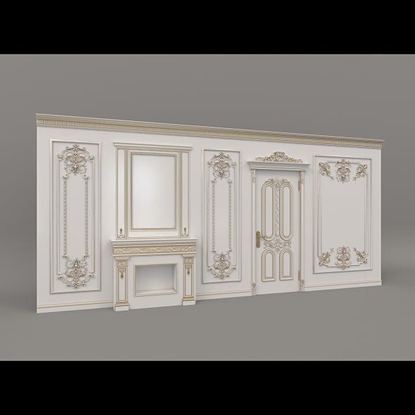 European Style Interior Wall Decoration 3 - 3DOcean Item for Sale