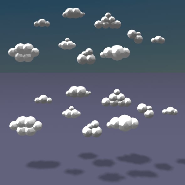 Low Poly Clouds Pack - 3DOcean Item for Sale