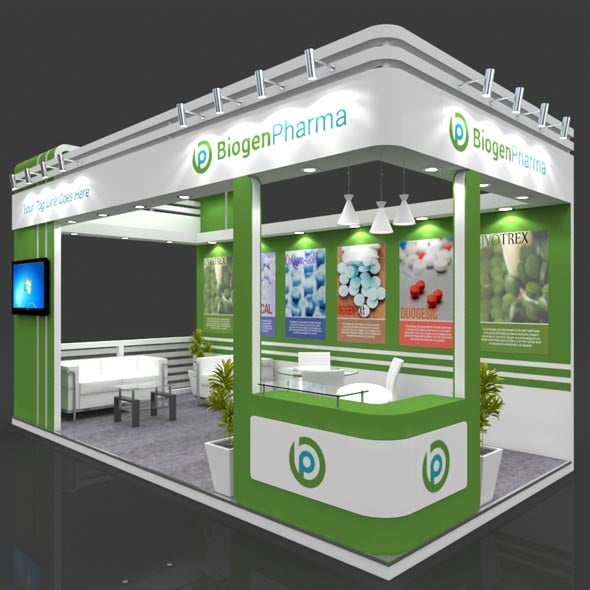 Exhibition Booth 3D Model - 6x3 mtr - 3DOcean Item for Sale