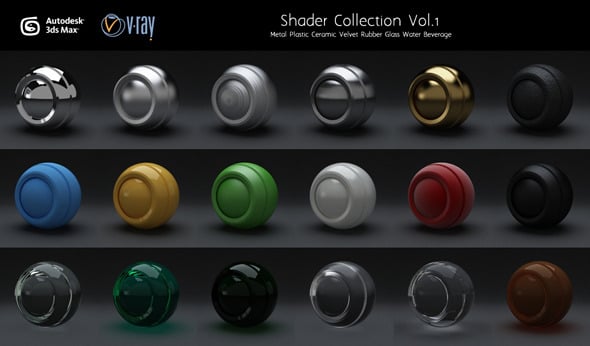 Vray Shaders Set.1 - 3DOcean Item for Sale