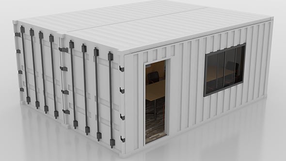 Container Construction Site Cabin - 3DOcean Item for Sale