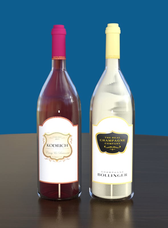 Two Wine Bottles - 3DOcean Item for Sale