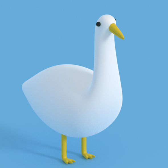 Cartoon Goose 3D model - 3DOcean Item for Sale