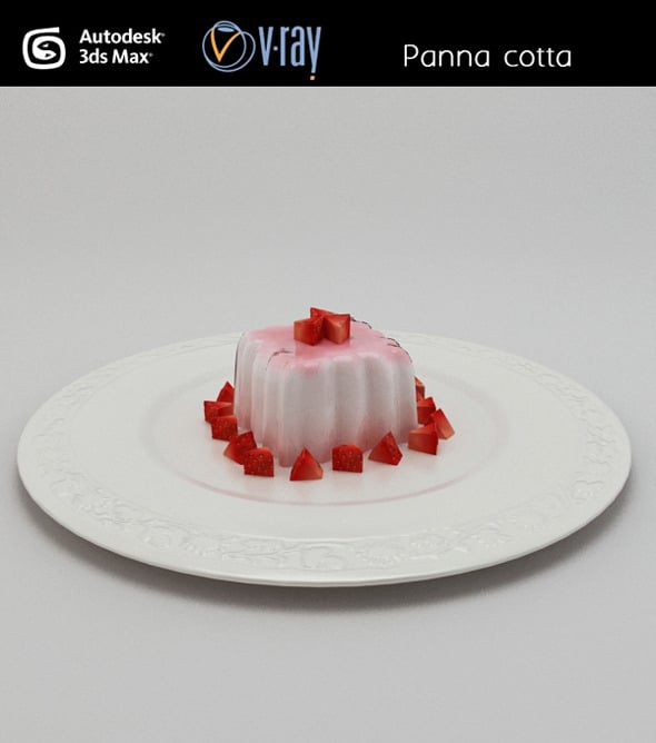 Panna cotta pudding - 3DOcean Item for Sale