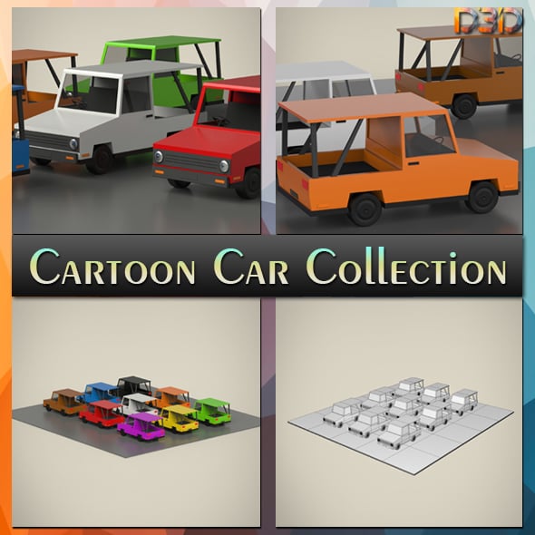 Cartoon Car Collection - 3DOcean Item for Sale