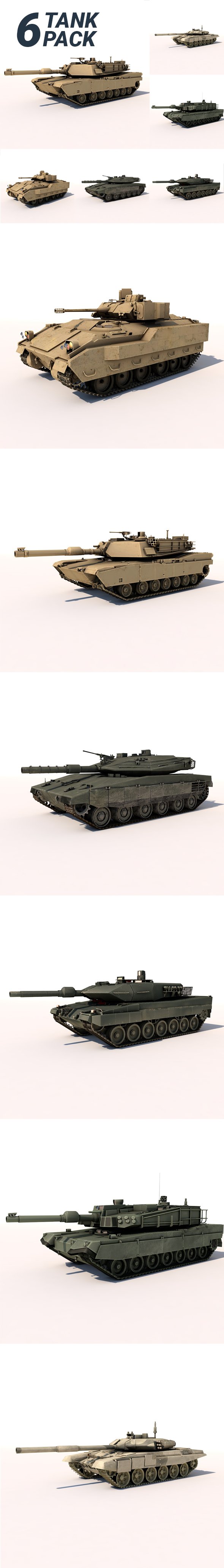 Tank / Panzer / PACK - 3DOcean Item for Sale
