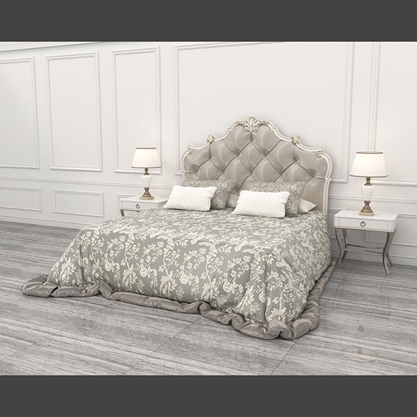 Neoclassical Style Bed - 3DOcean Item for Sale