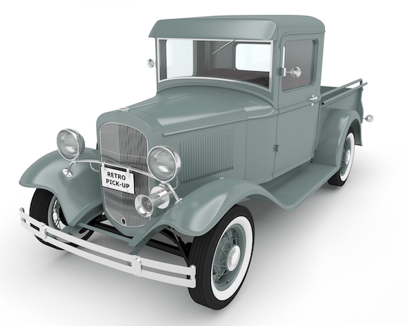 retro pick-up - 3DOcean Item for Sale