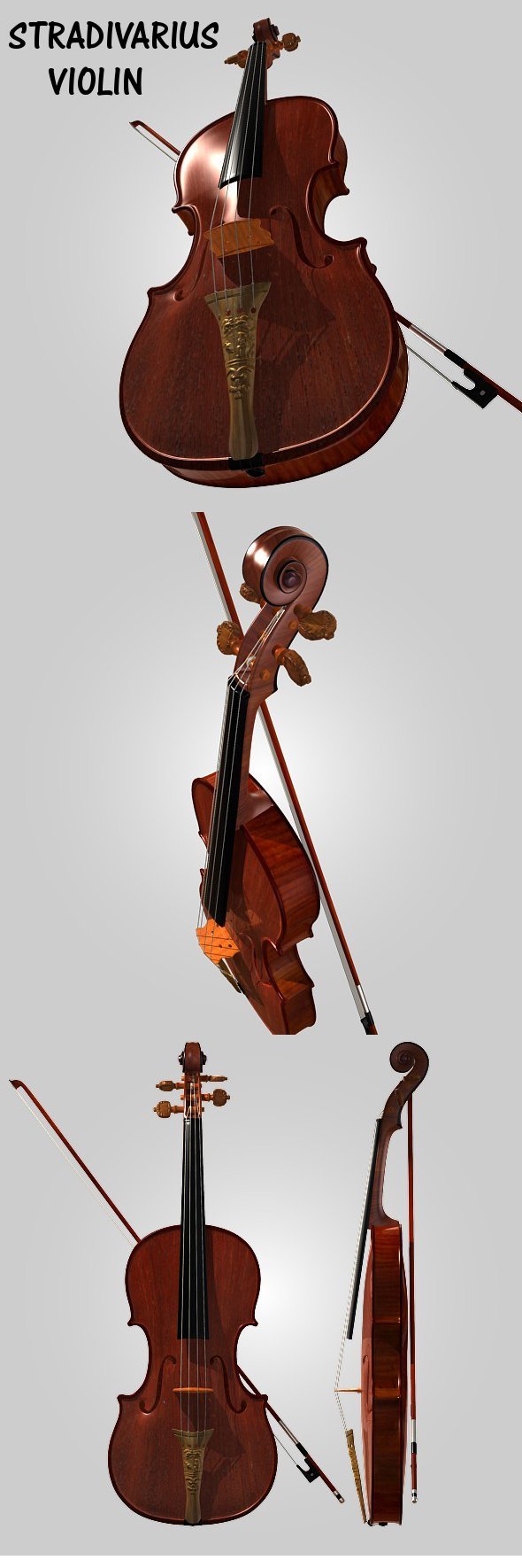 Stradivarius violin - 3DOcean Item for Sale
